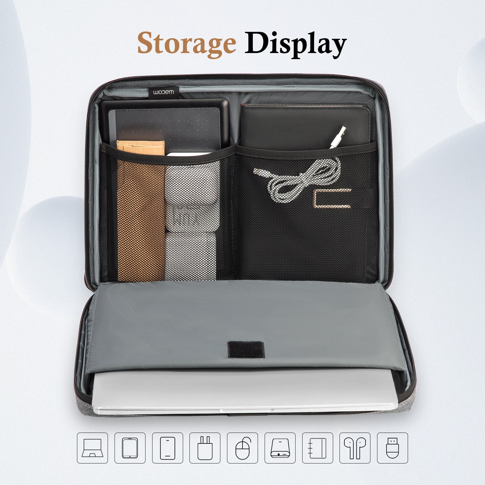 Bagasin Laptop Sleeve Case, Laptop Sleeve Water Resistant with 4-Layer Protection, Computer Carrying Bag Compatible with MacBook, HP, Dell, Lenovo, Asus Notebook