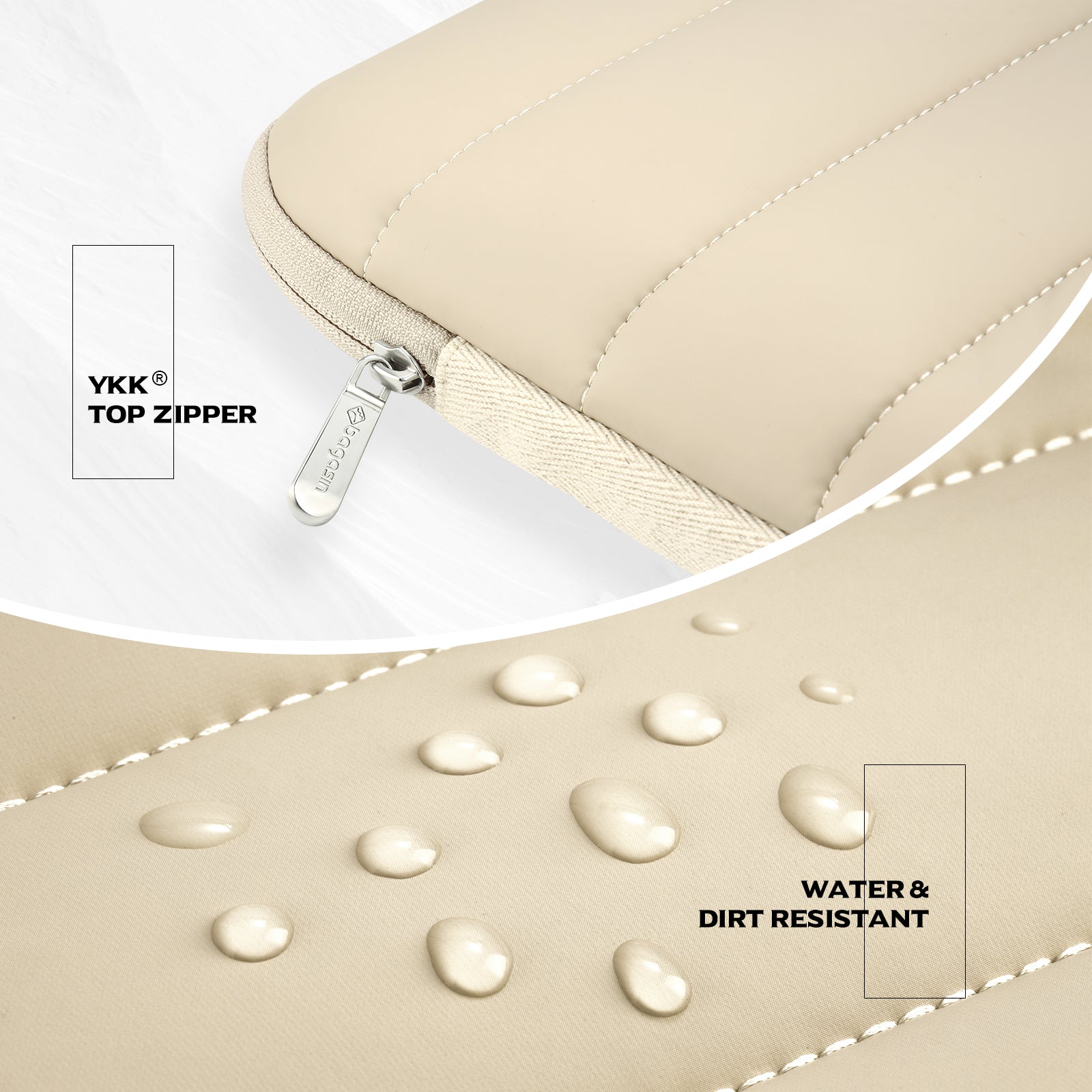 Bagasin Puffy Laptop Sleeve Case, Laptop Sleeve for Women. Water & Dirt Resistant with 3-Layer Protection, Computer Carrying Bag Compatible with MacBook, HP, Dell, Lenovo, Asus